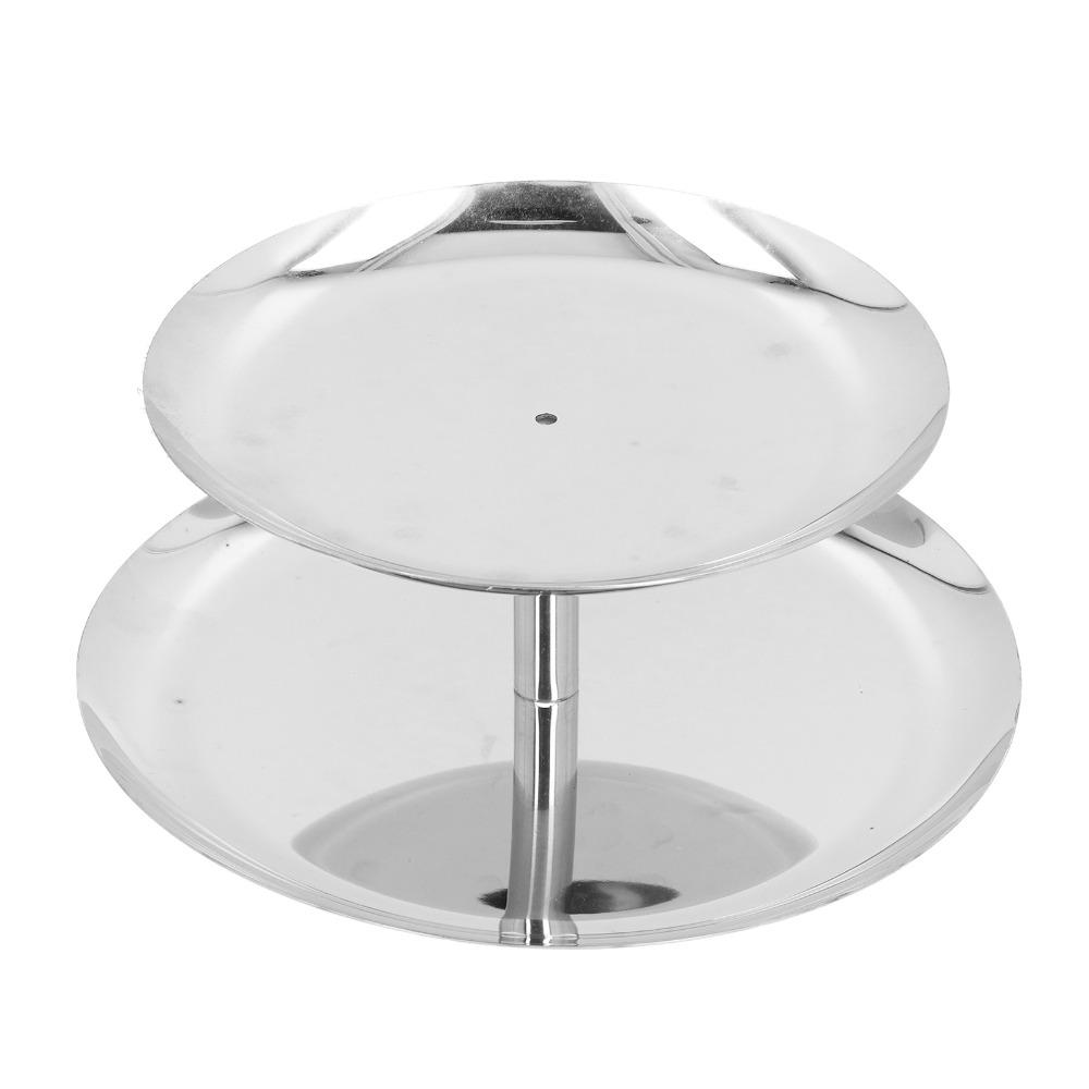 Polished Surface Serving Platter Double Layer Structure Storage Tray Display Tray  Dessert Display