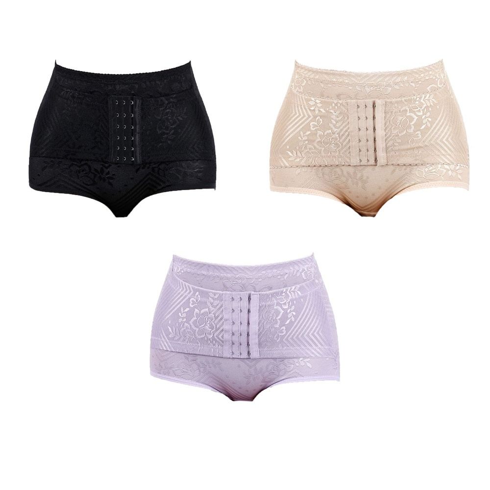 Lace Flower Postpartum Body Shapers Buckle Seamless Underwear Lingerie Butt Lifter Briefs  Female