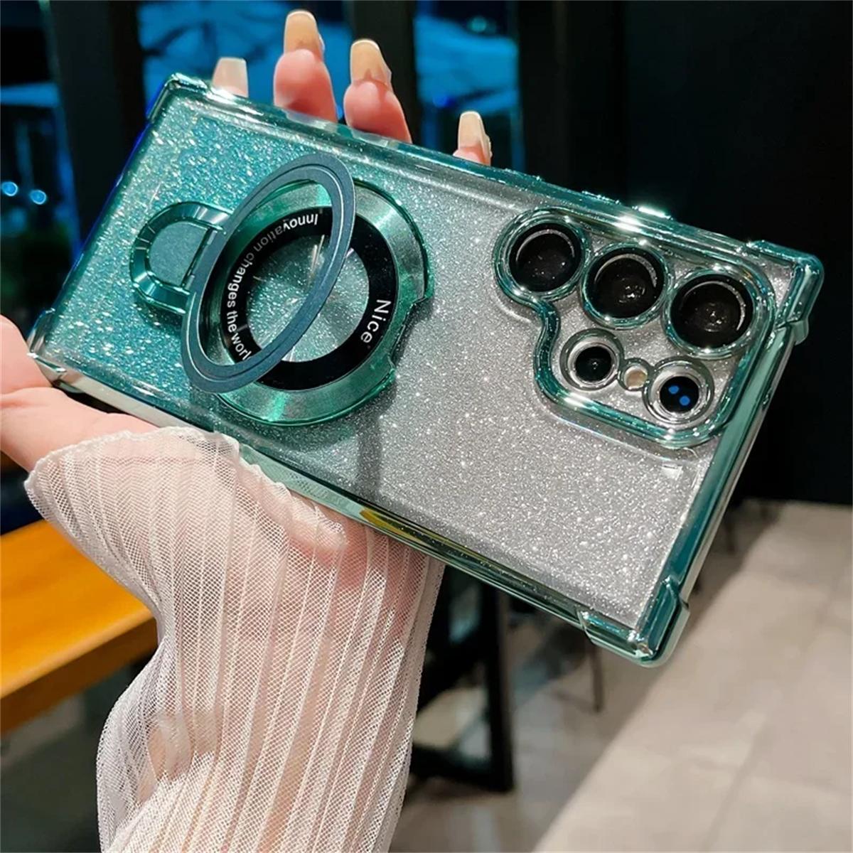 

Чехол с подушкой безопасности и градиентом для Samsung Galaxy S25 S24 S23 S22 S20 S21 Fe Plus Ultra, защитный магнитный держатель для объектива A24 A55 5G A53 A54 Samsung A15