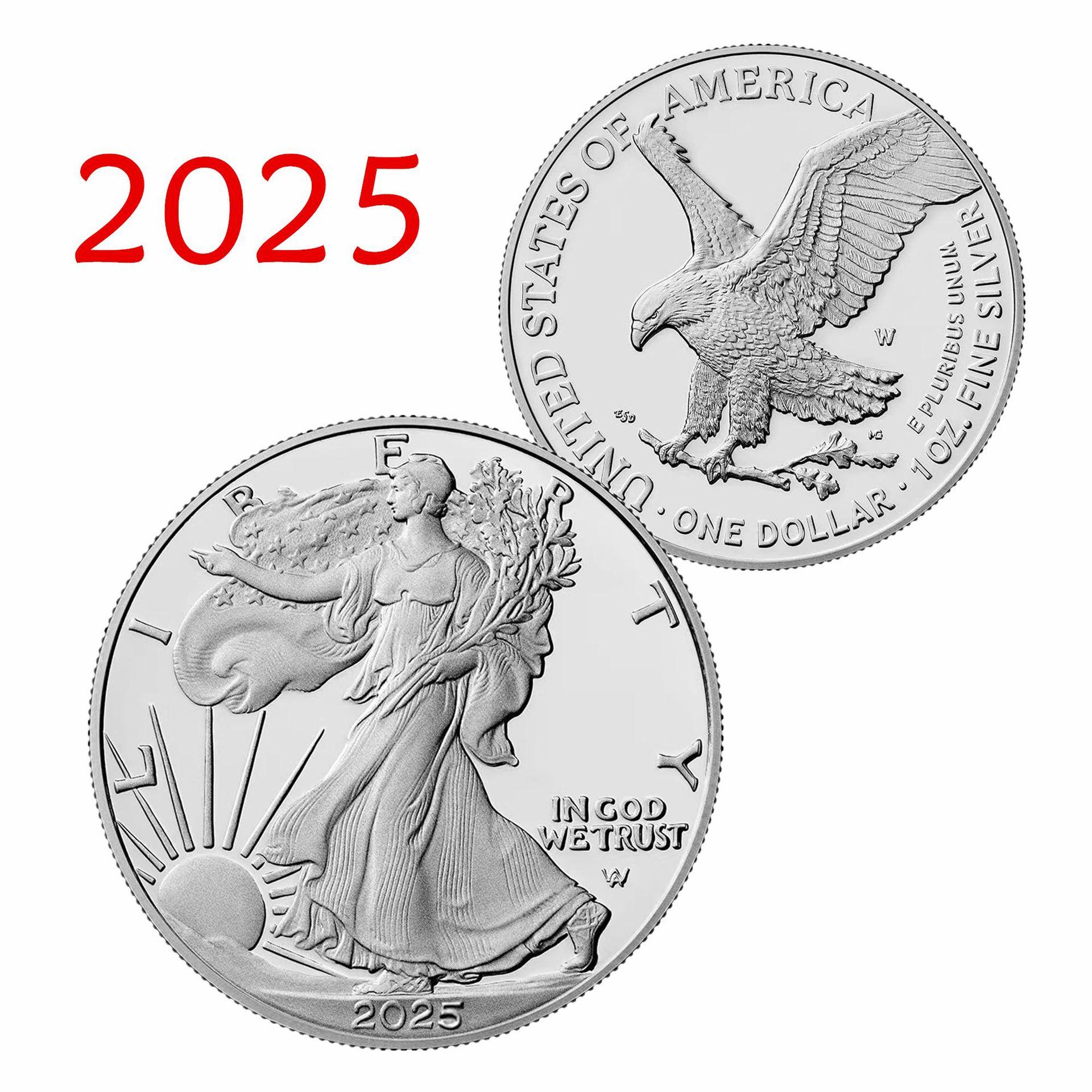 

Золота та срібна монета American Eagle Ocean 2025 року срібний