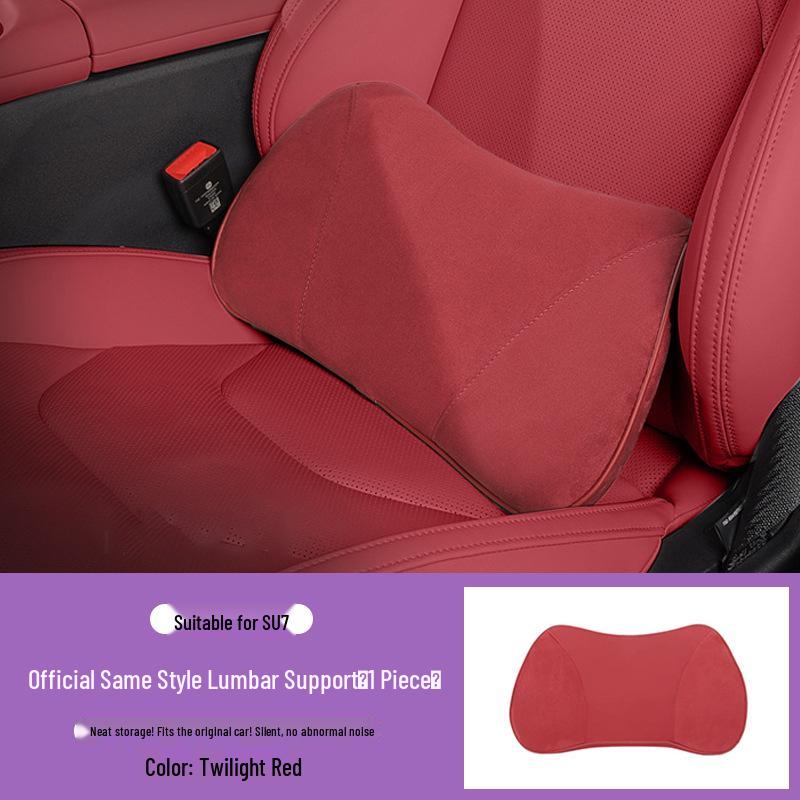 Xiaomi SU7 Memory Foam Neck Pillow & Lumbar Support for Car SU7 Plush Lumbar Support