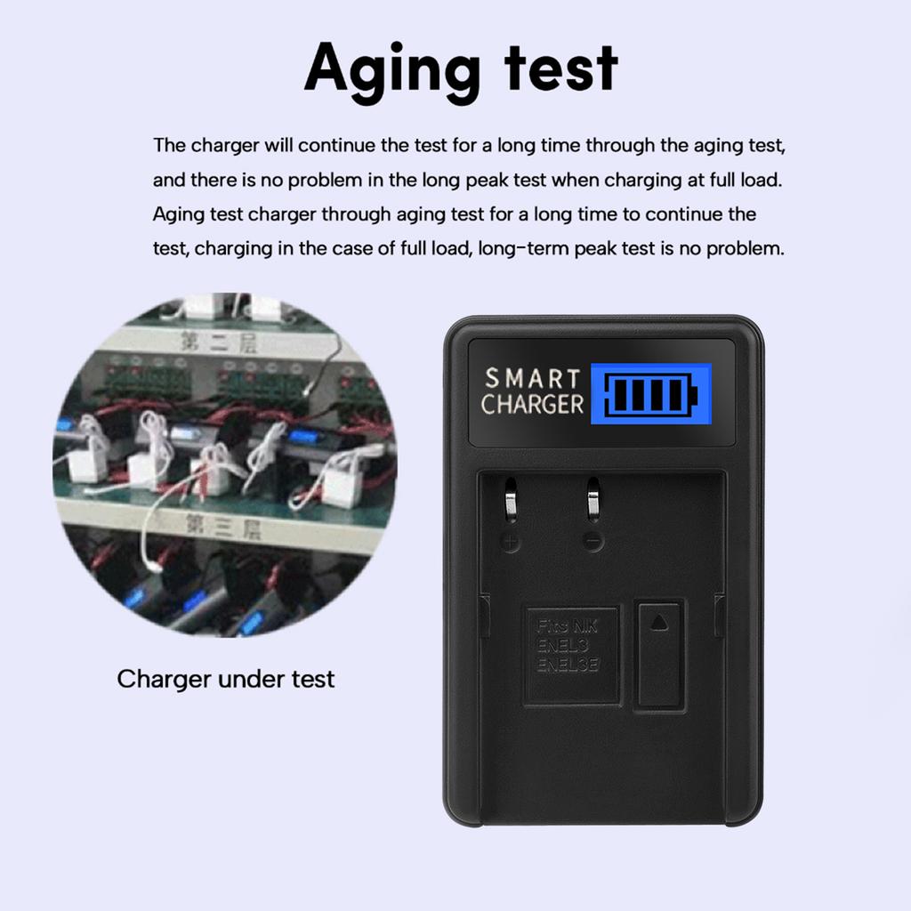 LCD USB EN-EL3 Replacement Charger for D100 D100 SLR D200 D300 D300s D50 D70 D70s D80 D90 DSLR D700 Cameras Batteries