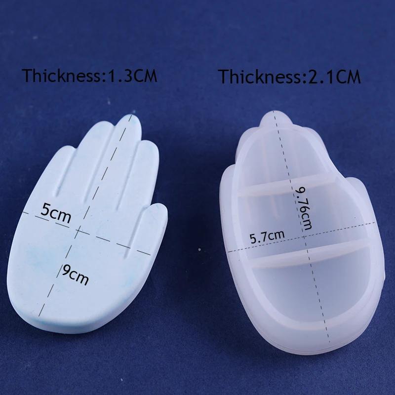 

Hand Candle Tray Siliccone Mold Concrete Cement Candlestick Craft Mould DIY Handmade Resin Jewelry Display Plate Molds