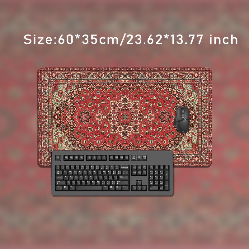 Mauspad Roter Perserteppich Gamer Print-on-Demand Mauspad XXL Mechanische Tastaturunterlage Natürlicher Gummi Bürotischmatte
