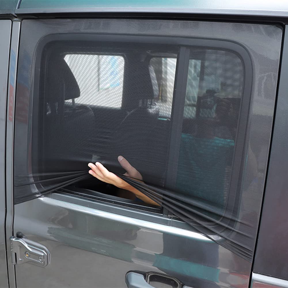 YOCTM 1997-2024 Jeep Wrangler TJ JK JL JT Car Sun Shade Mesh Curtain Side