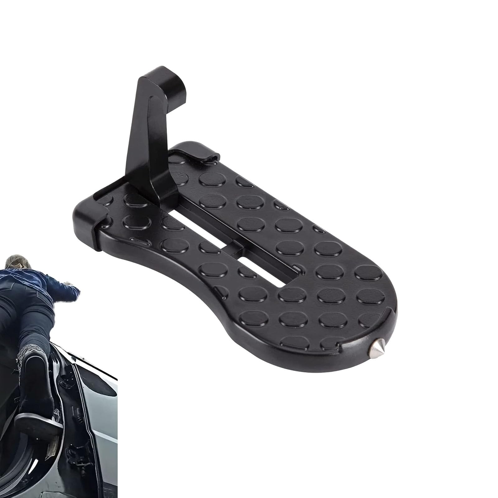 

Мирхуа Ступенька для двери автомобиля Складная Портативная Легкая установка Противоскользящая Ступенька-помощник для мытья автомобиля Багаж чёрный