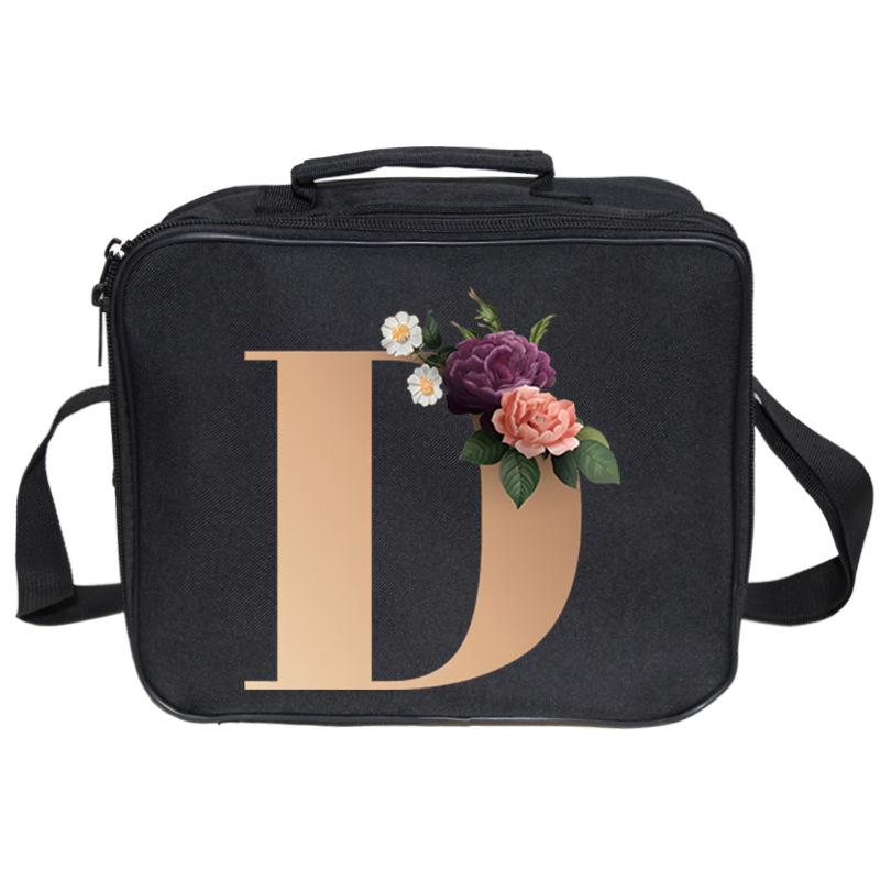 Neue bedruckte Lunchtasche mit 26 Buchstaben, großes Fassungsvermögen, Mehrfachtaschen-Lunchbox-Tasche