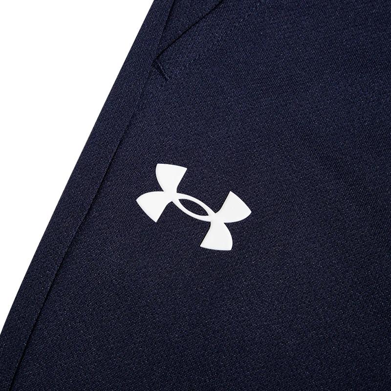 Under Armour Solid Color Comfortable Outdoor Training Fitness Woven Hooded Jacket And Tapered Long Pants Leisure Sports Set 23600704-409+-23600402-001