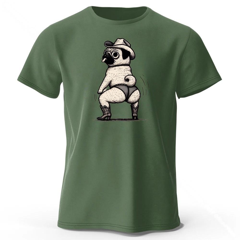 Funny and Fun Dog Casual Pure Cotton Tshirt for Mens Street Fashion Loose Oversized Breathable Short Sleeved Oneck Tshirt