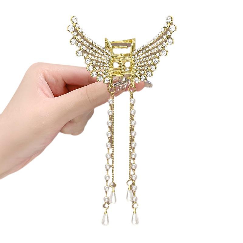 Elegant Metal Butterfly Hairpin with Tassel Pendant for Women, 2025 New Style