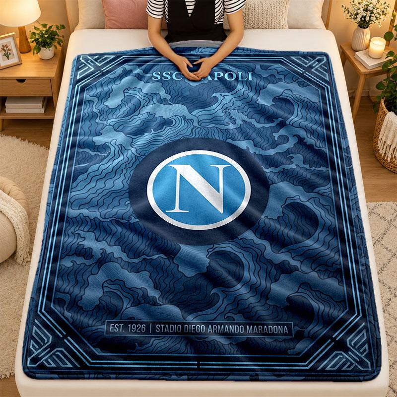 Flanell-DeckeNeapel FC Warme Weiche Überwurfdecke für den Innenbereich Sofa Bett Wohnzimmer