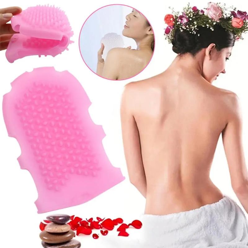 Shower Gloves Bath Scrub Remover Body Exfoliating Massage Shower Brush Silicone Bath Brush Skin Clean Silicone Bath Brushes