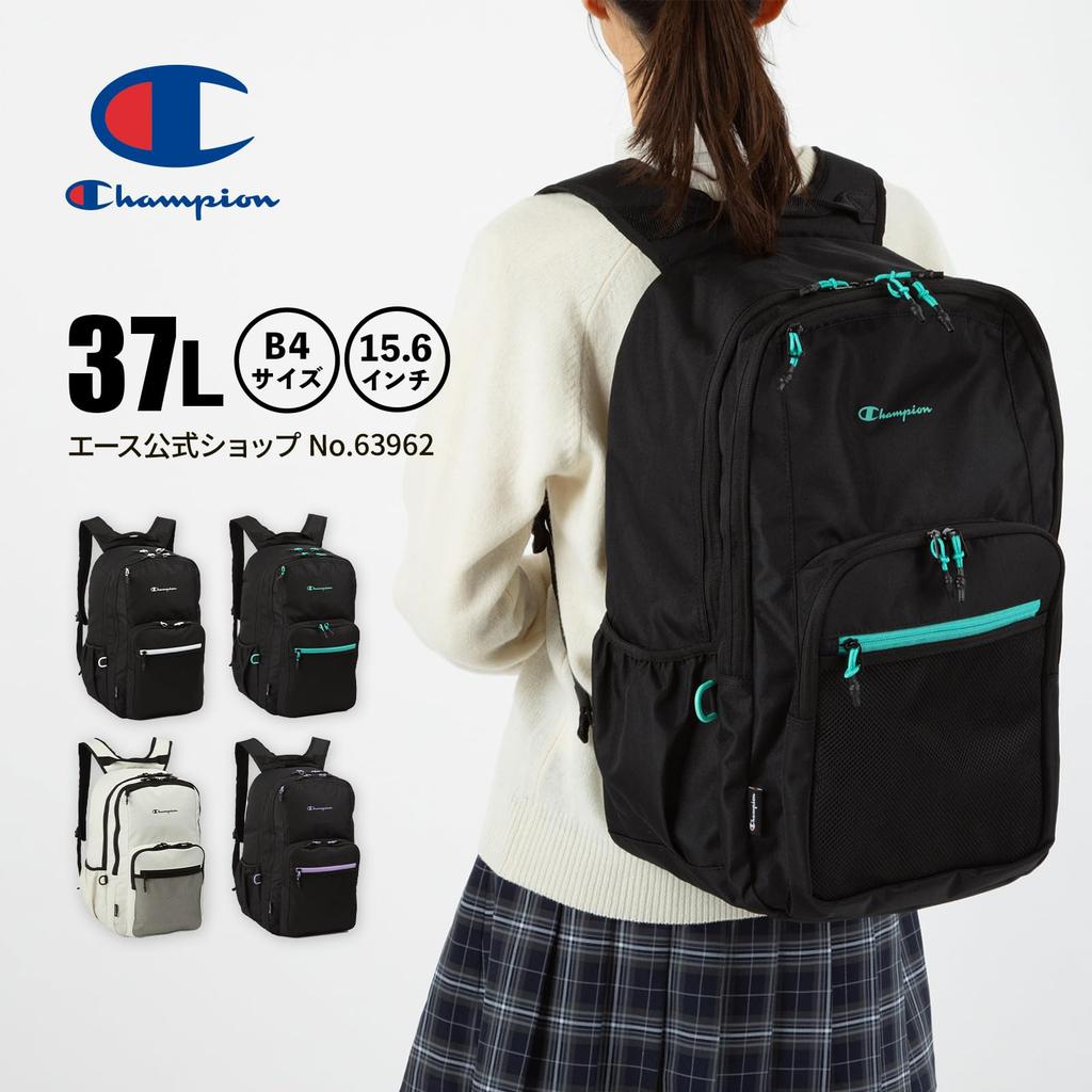 Groß Für Für Junior High School High School Club Schule Schule Schwarz x H48 x B32 x T21cm [Champion] Rucksack, Tagesrucksack, Rucksack, Fassungsvermögen, Pendeln,