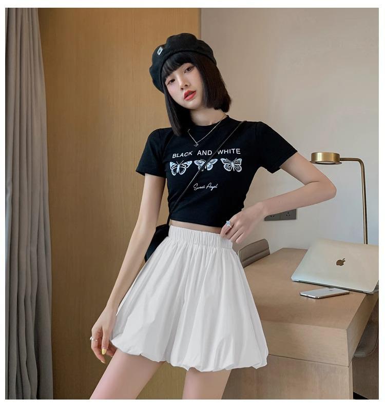 Women's 2024 Autumn Wide-Leg Elastic Waist Bloomers - Slim, Loose, Pumpkin Casual Shorts
