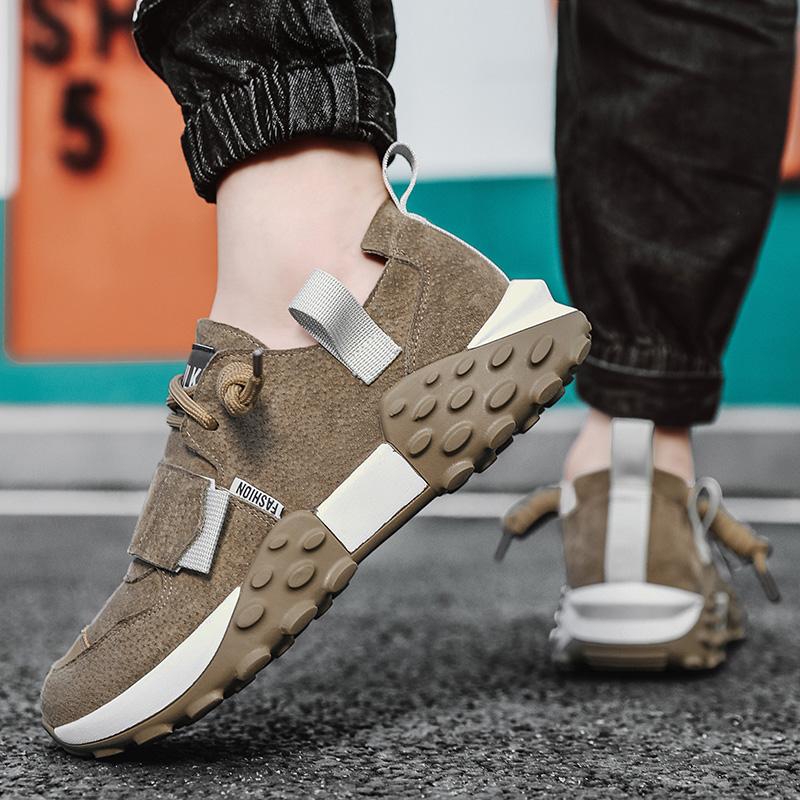 Модная летняя мужская кожаная повседневная обувь на шнуровке — фото 4