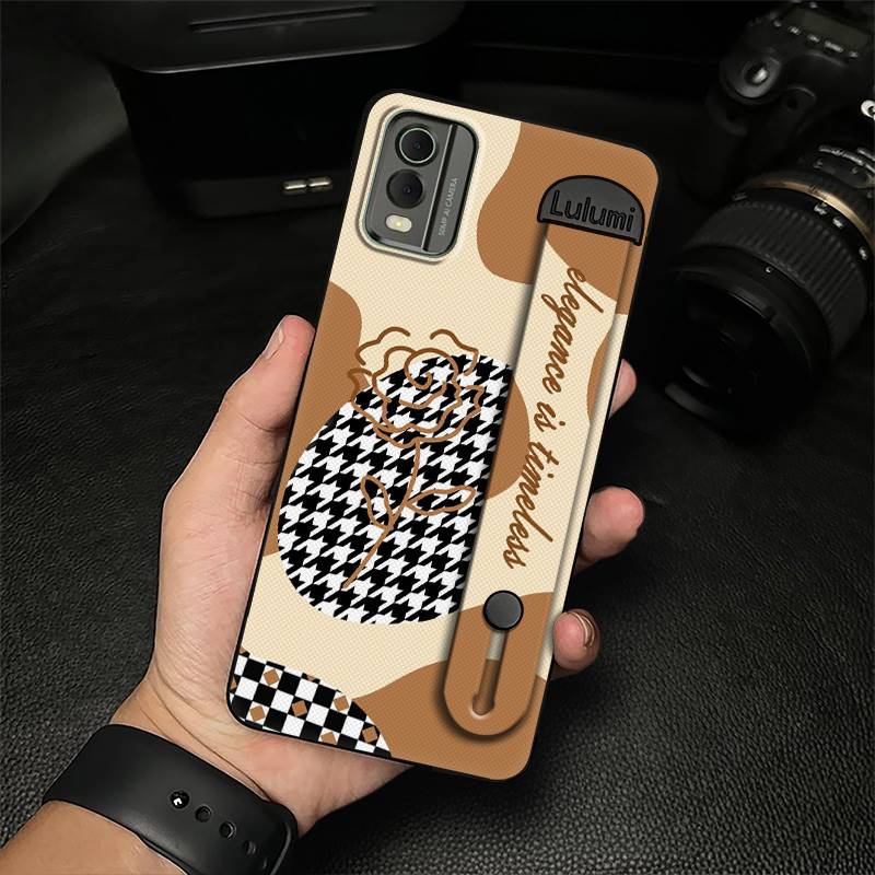 

Коммерческий силиконовый чехол для телефона для Nokia C32 с подставкой, прочный, противоударный, защитный, модный дизайн, геометрия, мягкий чехол Nokia C32