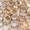 100pcs CCB Hollow Spacer Beads Round Circle Frame Loose Spacer Beads for Jewelry Making DIY Bracelets Necklace Keychain Findings