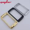 2Pcs Pickup Mounting Rings For Humbucker Metal Bridge And Neck Pickups Cover Frame Curved Set With Lp Electric Guitar