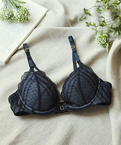 Unnanacool Women's Bitter Dot Cotton 3/4 Cup Bra, Size E75 (Japan Size 2L)