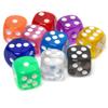 10Pcs 10Colors Acrylic Transparent 16Mm Clear Color Six Sided Spot D6 Playing Games Dice Set For Bar Pub Club Party Board Game