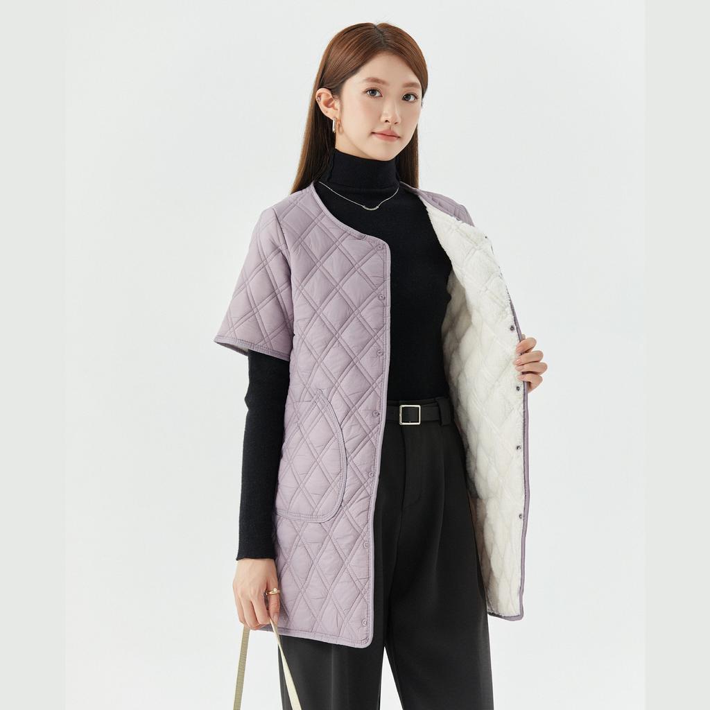 Autumn and Winter Fashion Clothing Cotton Clothing Women's Long Short-sleeved Padded and Thickened Slim Cotton Jacket Home Clothing Cotton 2410