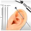10Pcs Stainless Steel Piercing Jewelry Guide Needle Internal Thread Insertion Needle Auxiliary Body Piercing Tool Jewelry Tool