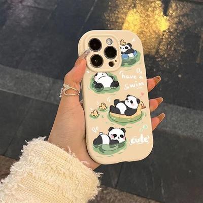 Panda Suitable for Apple 16pro Mobile Phone Case Iphone14promax Creative 15 Personality 13 Cute Series 12