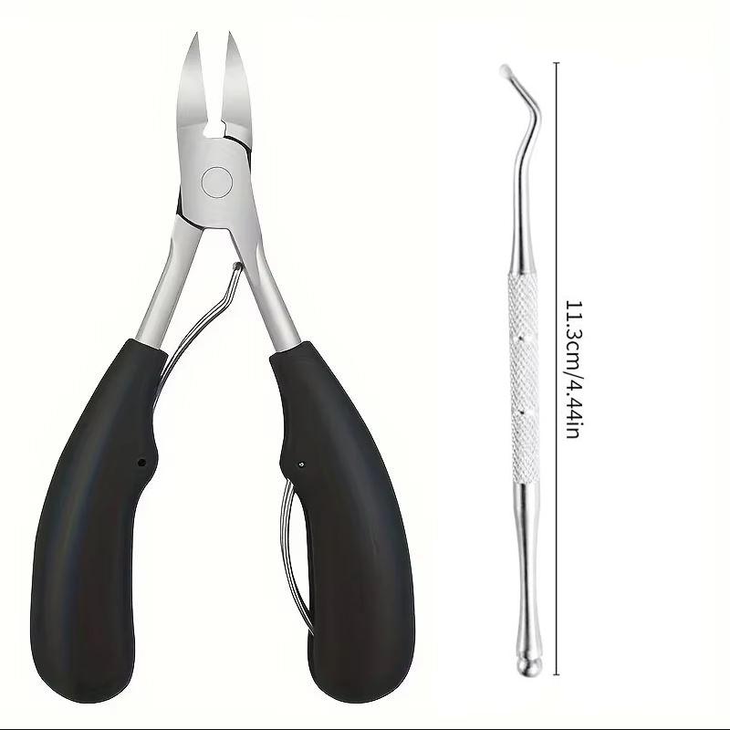 Pedicure Tool for Thick & Ingrown Nails Toenail Clippers Kits Stainless Steel Super Sharp Curved Blade Grooming Nail Tool