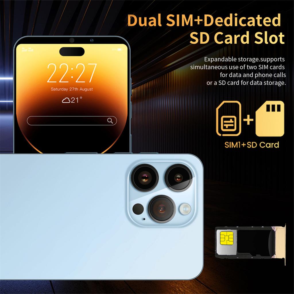 6.1in Smart Phones 3G Wifi Gps Cell Phones for Men Women Adults 4GB 64GB 7000mah 800W 1600W