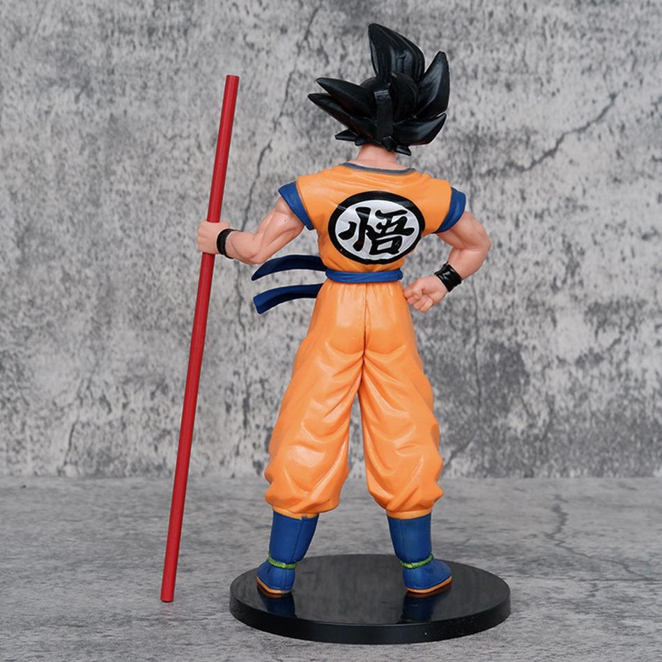 22cm Hot Dragon Ball Son Goku Super Saiyan Anime Figure Action Model Gifts Collectible Figurines Kids DBZ for Round Sensory Compression Bouncy Durable