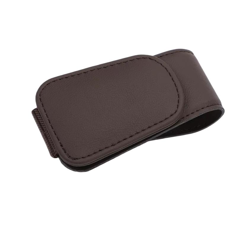 Car Sunglasses Clip, Car Sunshade Magnetic PU Leather Sunglasses Clip, Glasses Clip, Car Interior Sunshade Accessories