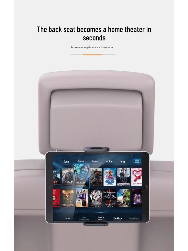 Telescopic Rotatable Car Headrest Mount for Tablets