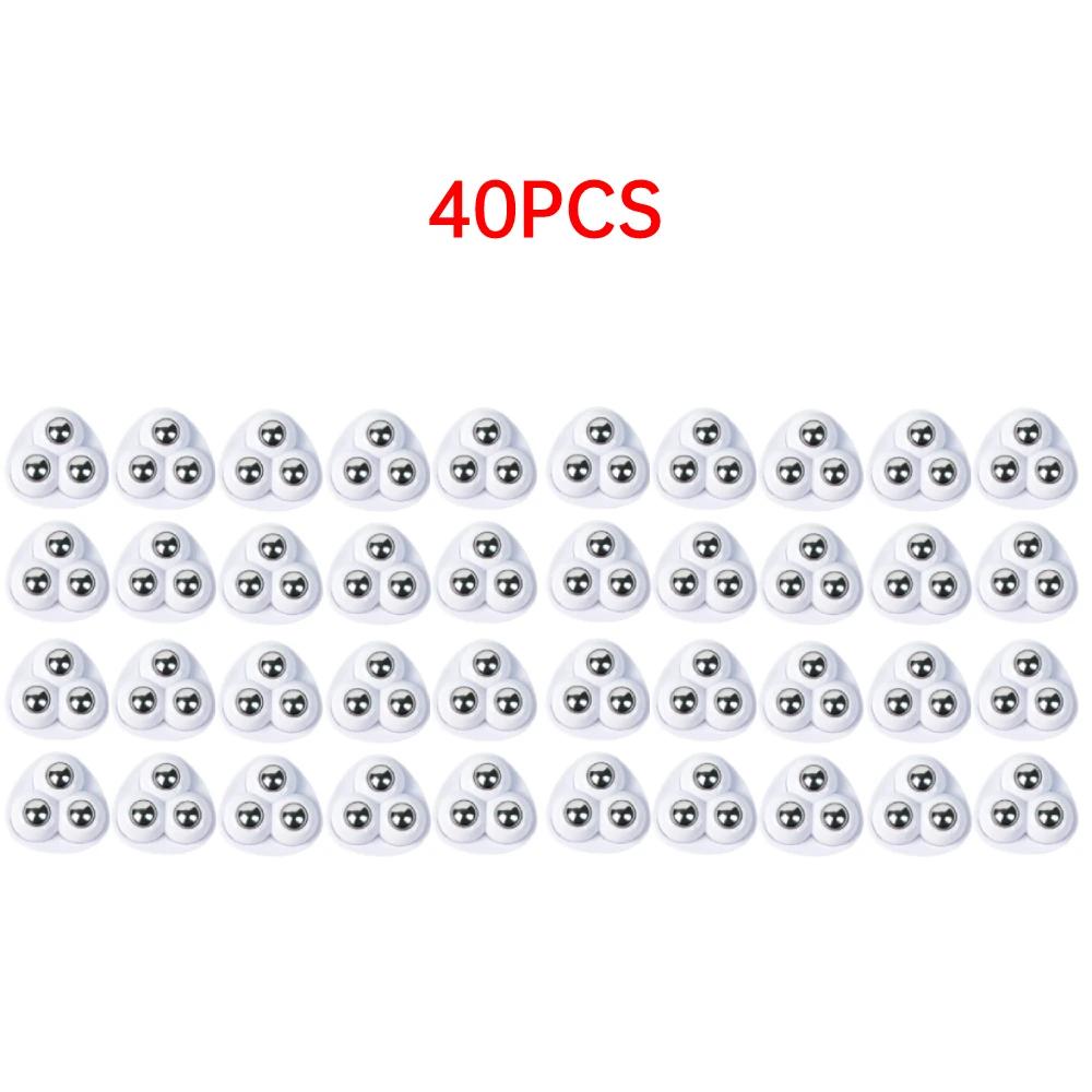 20-100pcs Wheels For Furniture Stainless Steel Roller Self Adhesive Furniture Caster Home Strong Load-bearing Universal Wheel