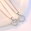 925 Sterling Silver Pentagram Heart Pendant Triangle Square Round Quadrangle Pendant Necklace