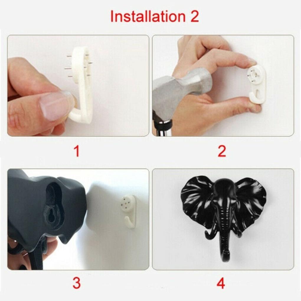 Animal Wall Hanger Hanging Hook Decor Clothes Craft Resin Ornament Decorative Supply for Bedroom Office Corridor