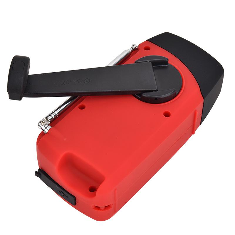 Hand-Crank Solar-Powered LED Light & Emergency Radio with Mobile Power Bank