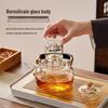 YIHUTEA Heat-Resistant Glass Tea Pot with Dual Infusers
