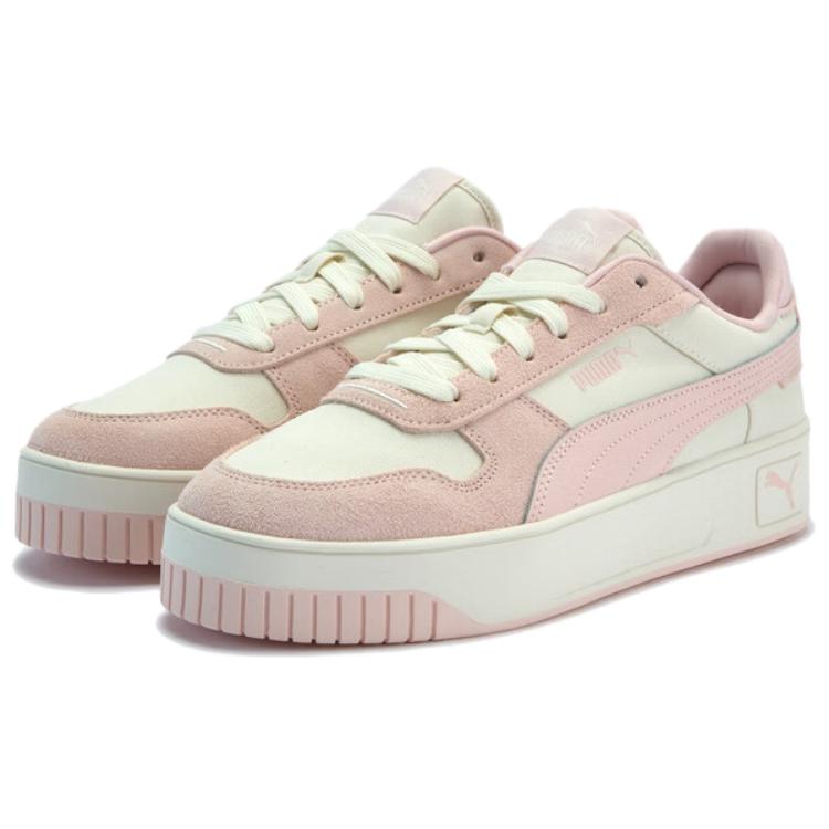 Puma Carina Street Canvas Comfortable Versatile Low-Top Sneakers Women Sneakers White Pink 405812-02