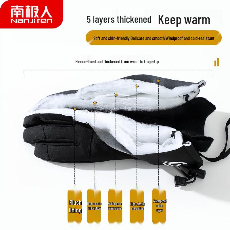 Nanjiren Women's Winter Touchscreen Cycling Gloves