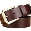 Men's Genuine Leather Pin Buckle Casual Middle-aged Trouser Belt Men's Trendy Alloy Buckle Retro Two-layer Cowhide Belt