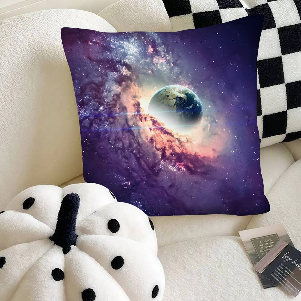 Universe Galaxy Planet Pillow Case Fashion Square Pillowcase Bedroom Sofa Room Ins Decoration Leisure