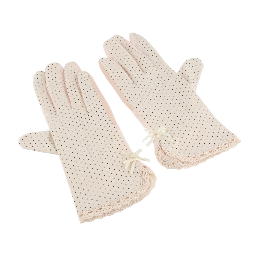 Women Sun Protection Gloves Soft Breathable Prevent Slip Stylish Lady Sunblock Gloves for Climbing Driving Cycling