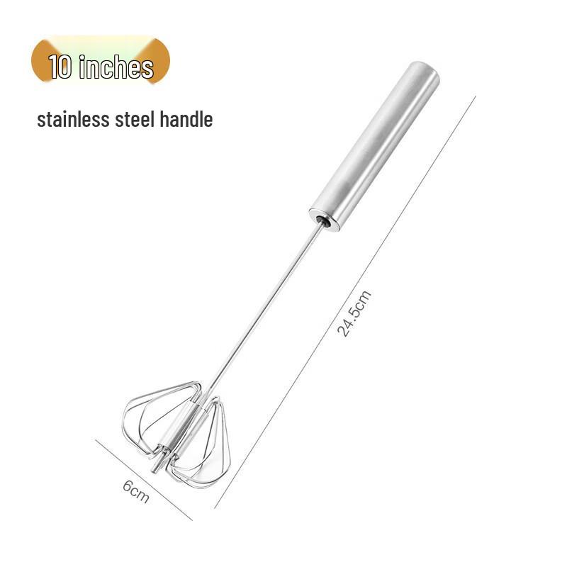 ZISIZ Stainless Steel Manual Semi-Automatic Egg Whisk
