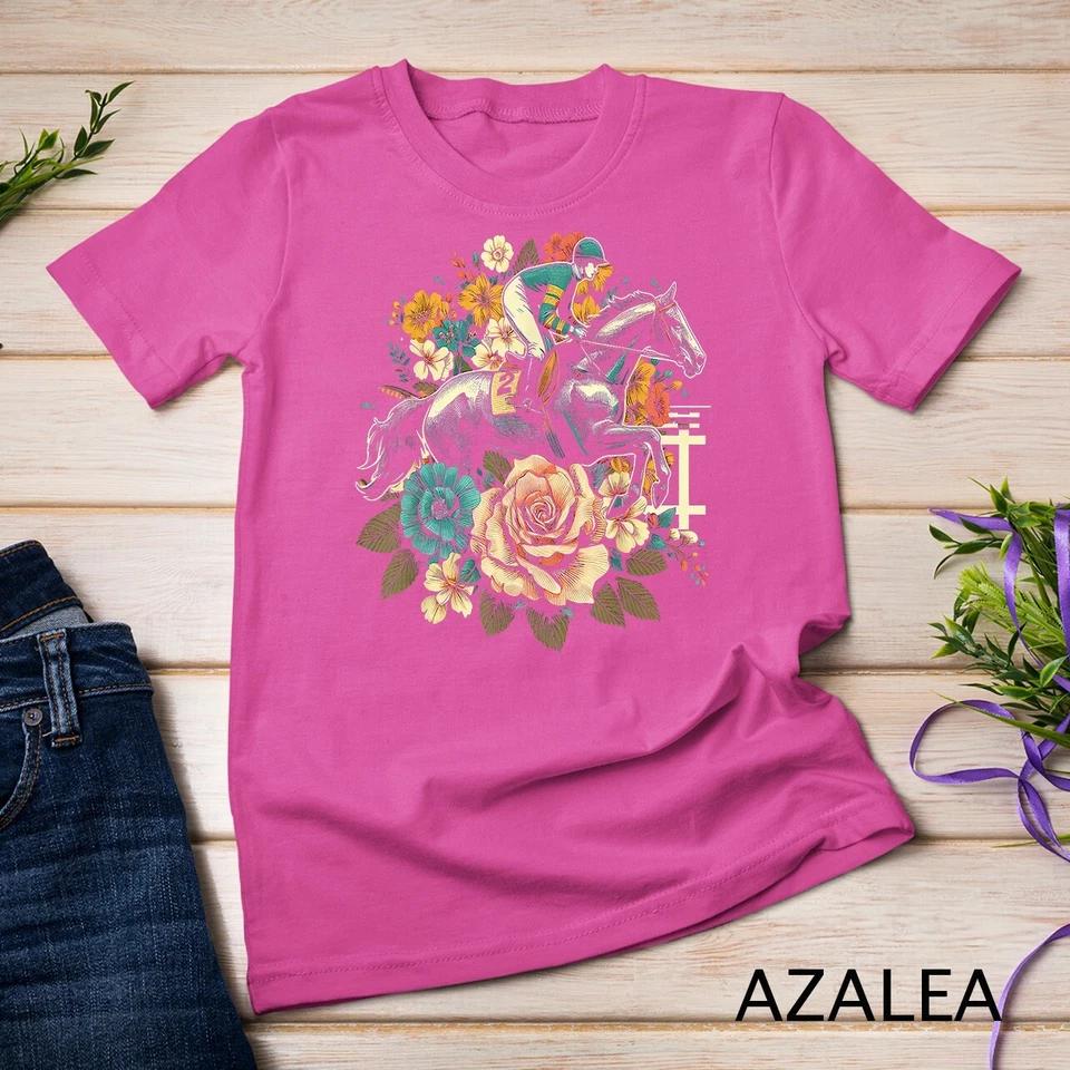 Horse Racing In Women s Cottagecore Cute Derby Horse Race Unisex T-shirt 8 3XL
