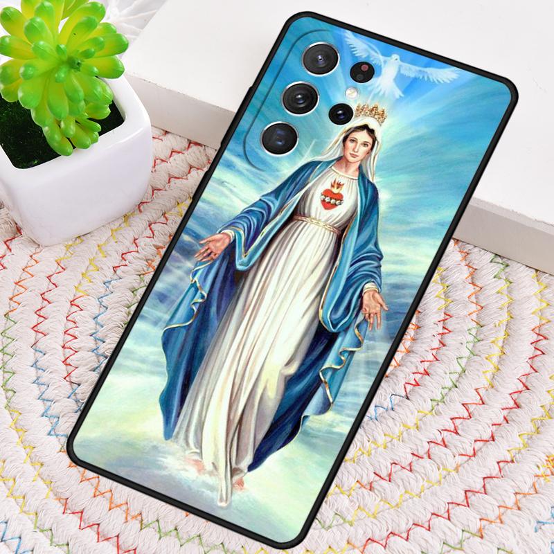 Virgin Maria print TPU Phone Case For Samsung Galaxy note 10 pro S26 S25 S24 S23 S22 Ultra Plus S21 FE S20 Shockproof Cover