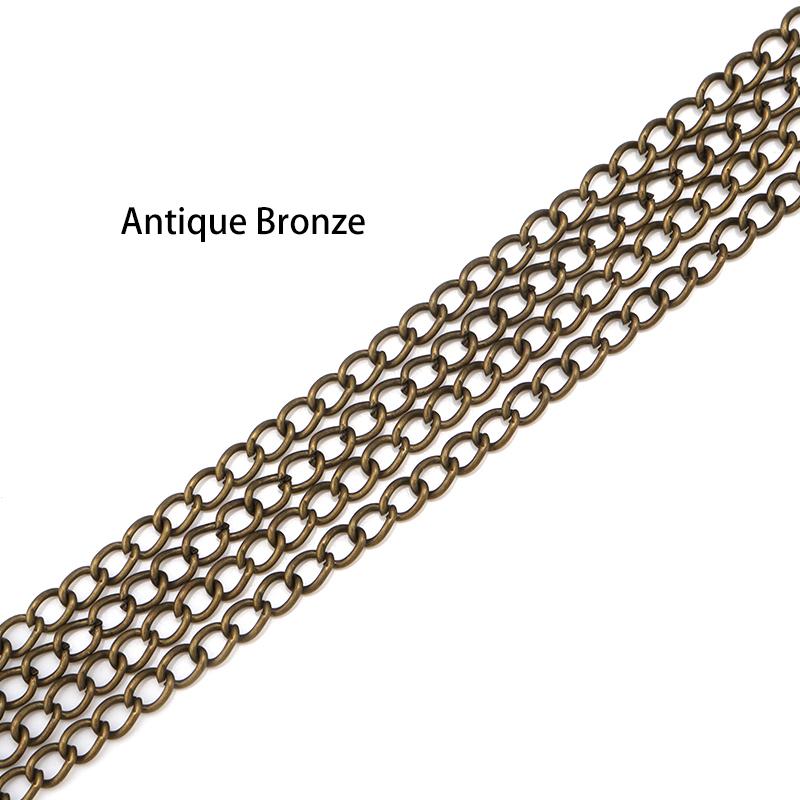 10m/Lot Tail Extender Chain Long Open Link Ring Extended Extension Necklace Chains For Jewelry Making Supplies Wholesale