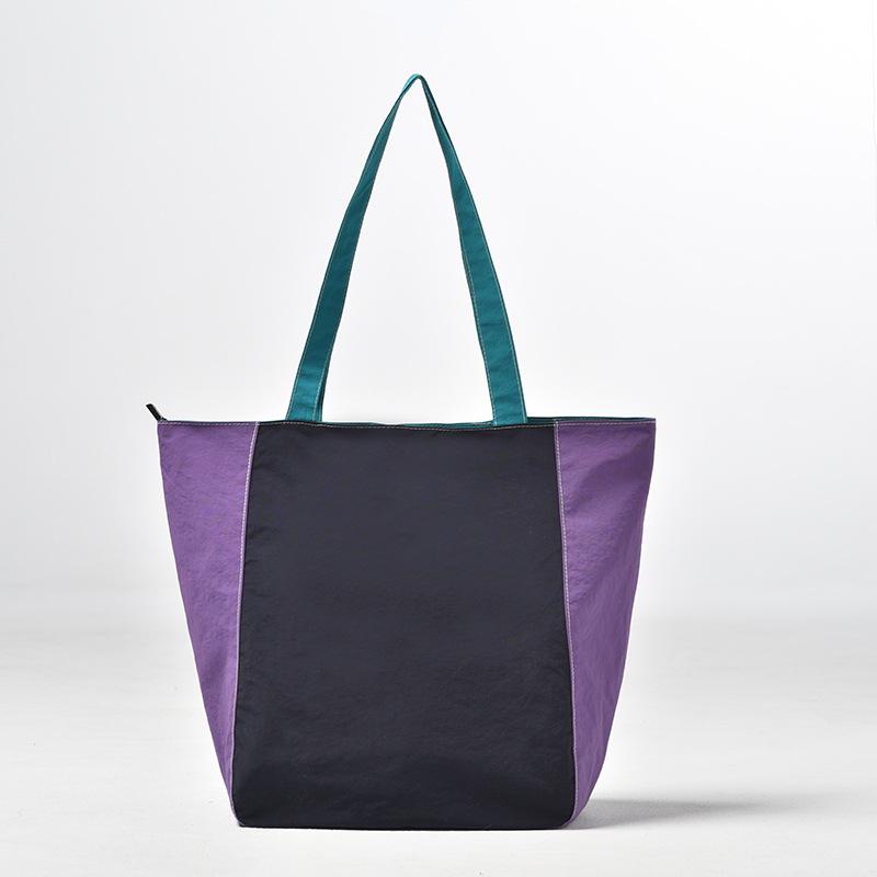 

Универсальная нейлоновая сумка-тоут на одно плечо для студентов колледжа большой вместимости фиолетовый