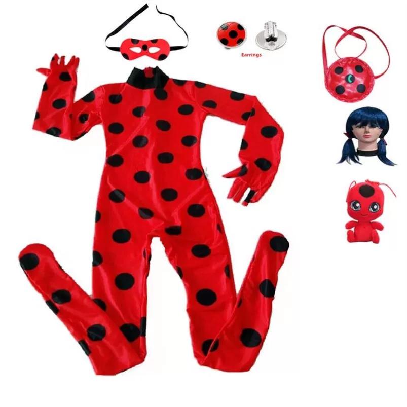 Ladybug Reddy Costume Anime Costume Ladybug Girl Cos Children's Miracle Mi Huankeqi Girl's Costume Performance Costume