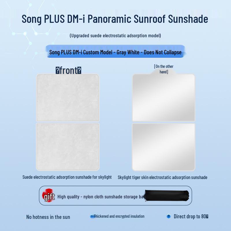 BYD Seal Song Han Tang Suede Sunroof Canopy: Heat Insulation & Sun Protection Shade