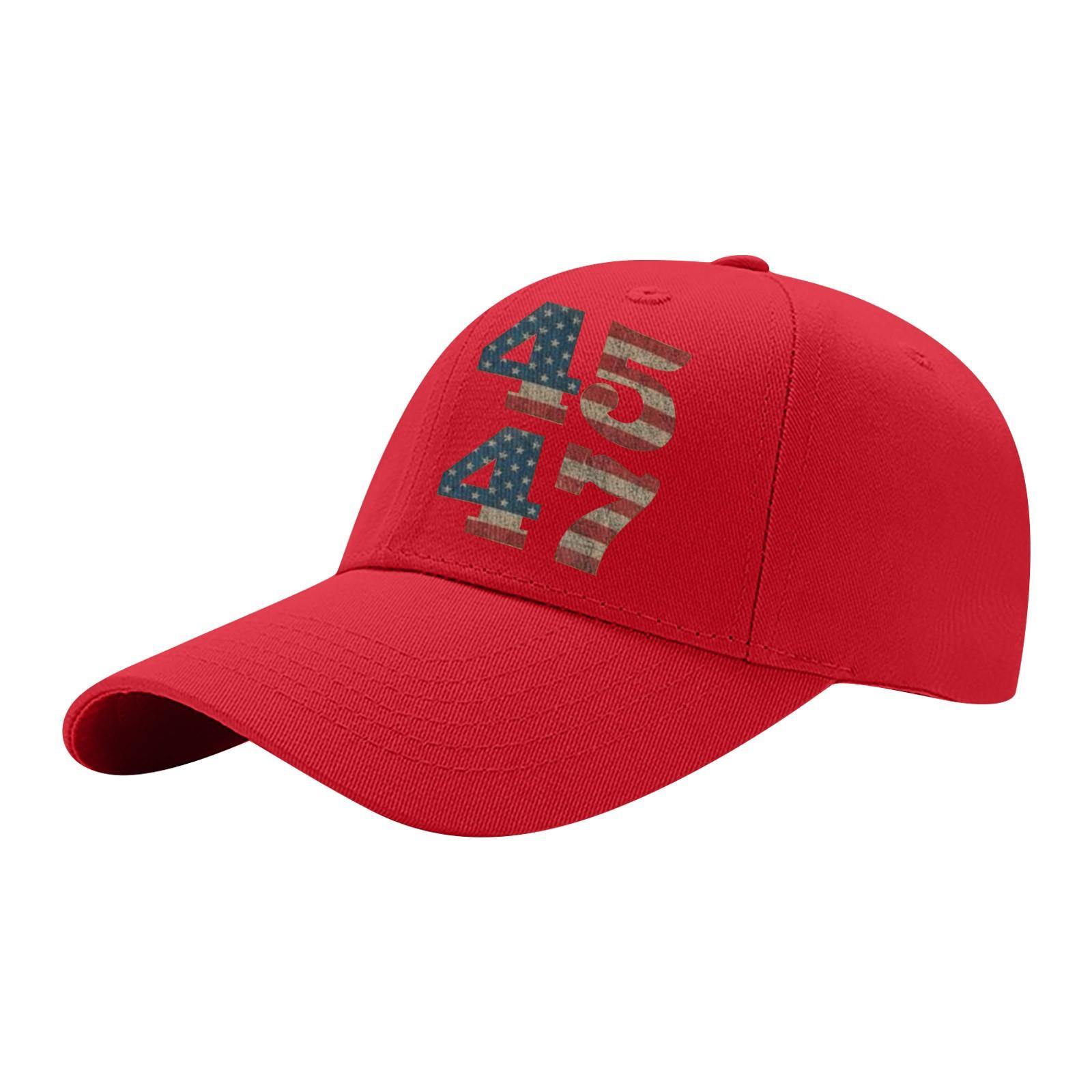 

Модные мужские и женские регулируемые бейсболки One Size красный